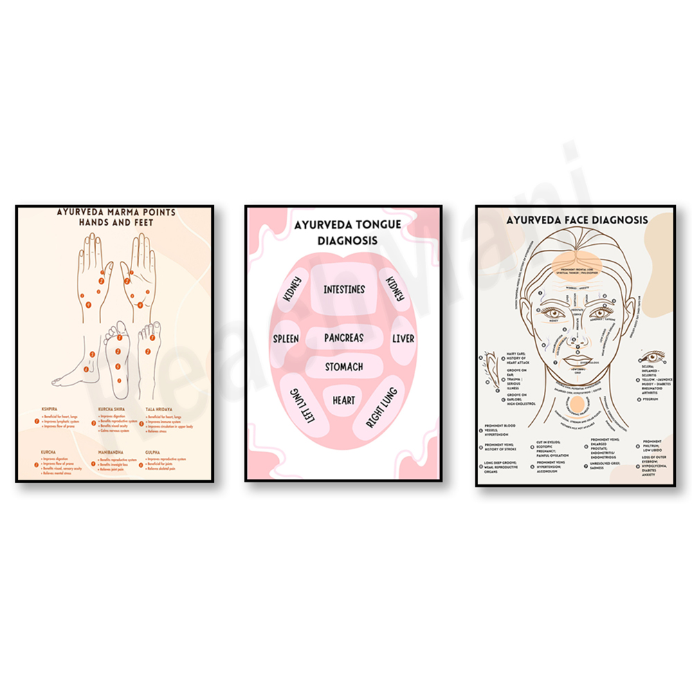 Ayurvedic & Herbal Wellness Kits - Tableau énergétique ayurvédique, affiche de diagnostic
