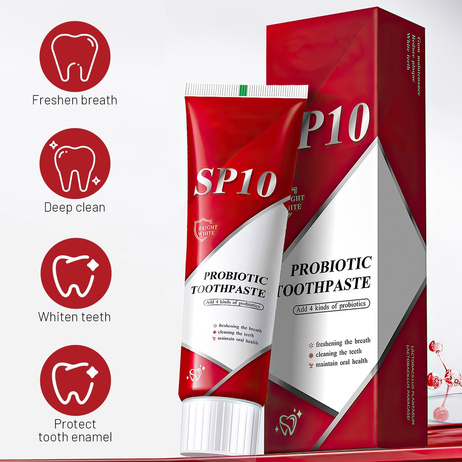 Herbal Tea For Wellness - Dentifrice blanchissant probiotique SP-10, élimine les