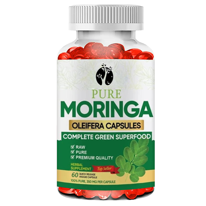 Moringa Leaf Powder - Capsules de Moringa-60 capsules 3X antioxydant