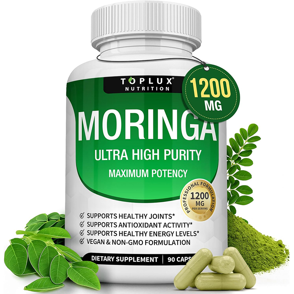 Moringa Leaf Powder - Capsules de Moringa 1200 mg –