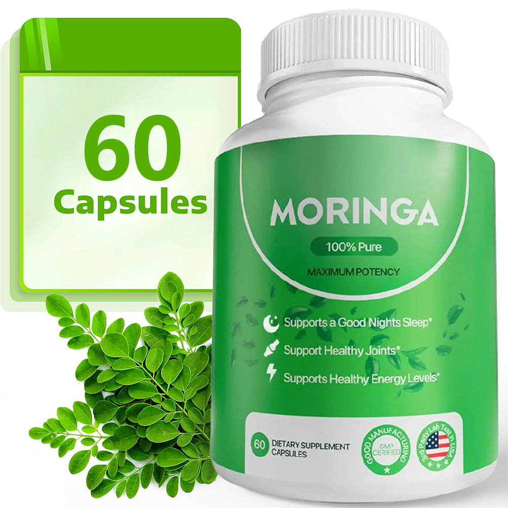 Moringa Leaf Powder - Capsules de Moringa - Stimule l'énergie,