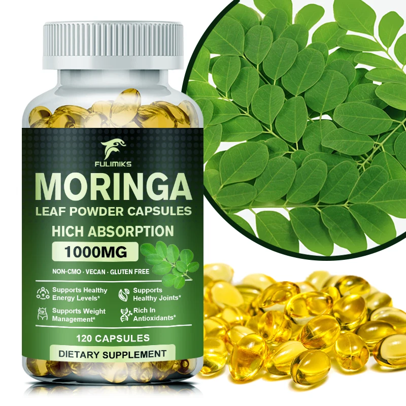 Moringa Leaf Powder - Capsules de poudre de feuilles d'huile