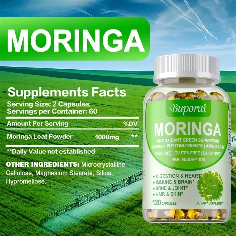 Capsules Moringa - Améliore le - Moringa Leaf Powder avis et prix