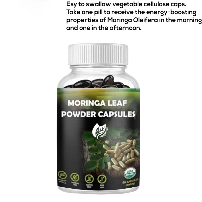 Capsules de poudre de feuilles - Moringa Leaf Powder avis et prix