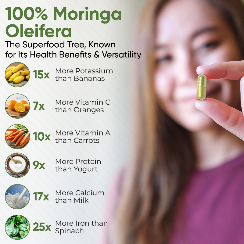Capsules de Moringa naturelles - Moringa Leaf Powder avis et prix