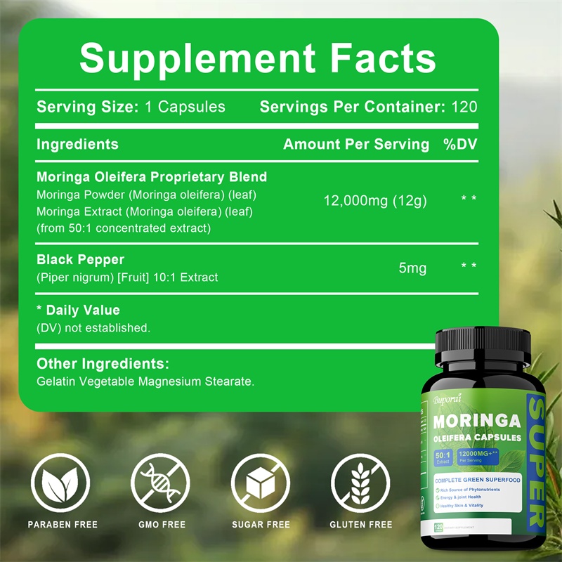 Capsules de poudre de feuilles - Moringa Leaf Powder avis et prix